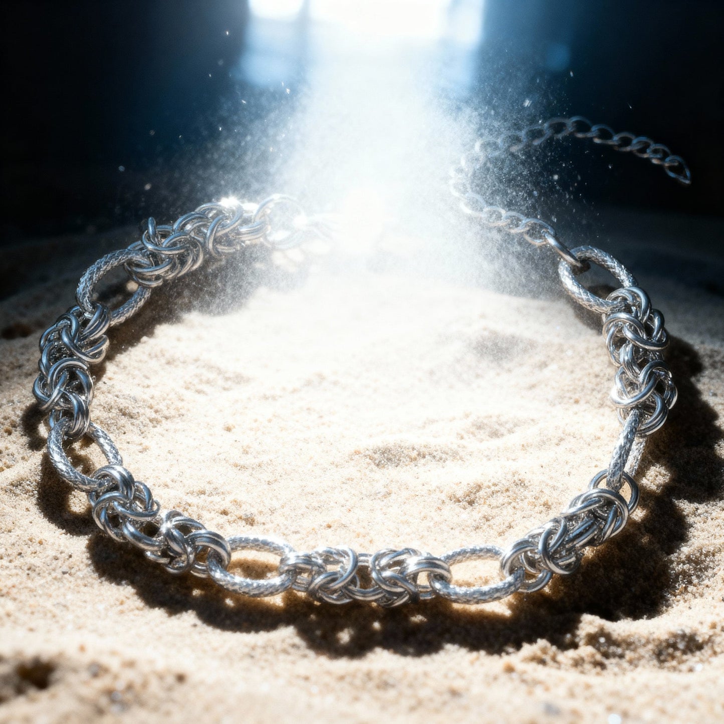 Pulsera Ofiuco · Pulsera de titanio expandible con patrón geométrico