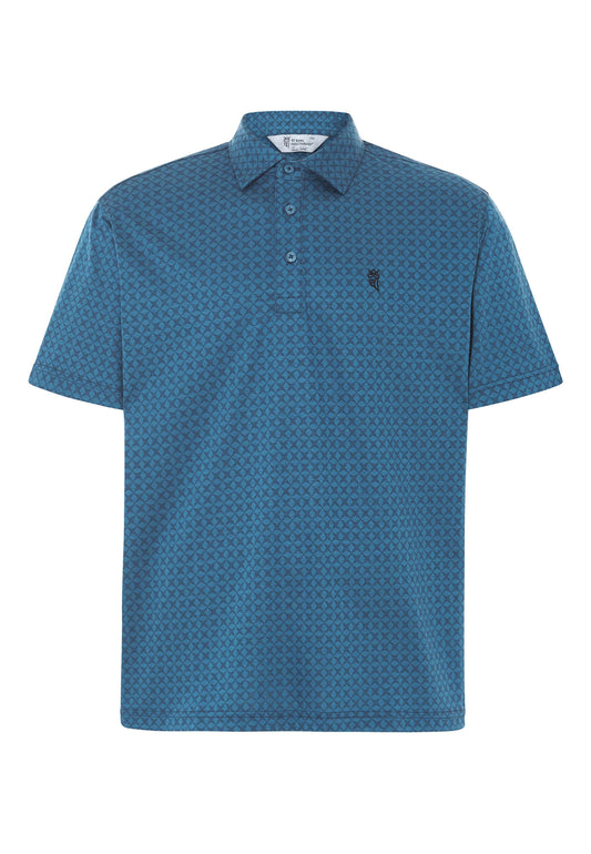 Polo Hombre Manga Corta Premium Algodón Geométrico - Verde 0007_40