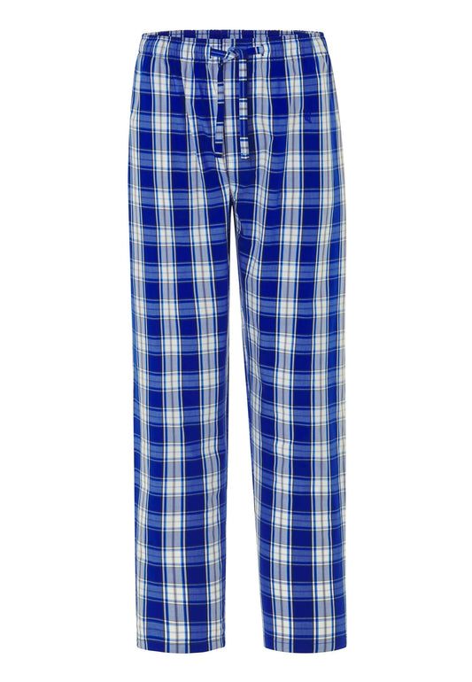 Pantalón Pijama Hombre Largo Algodón Popelín Cuadros - Azul 8911_37