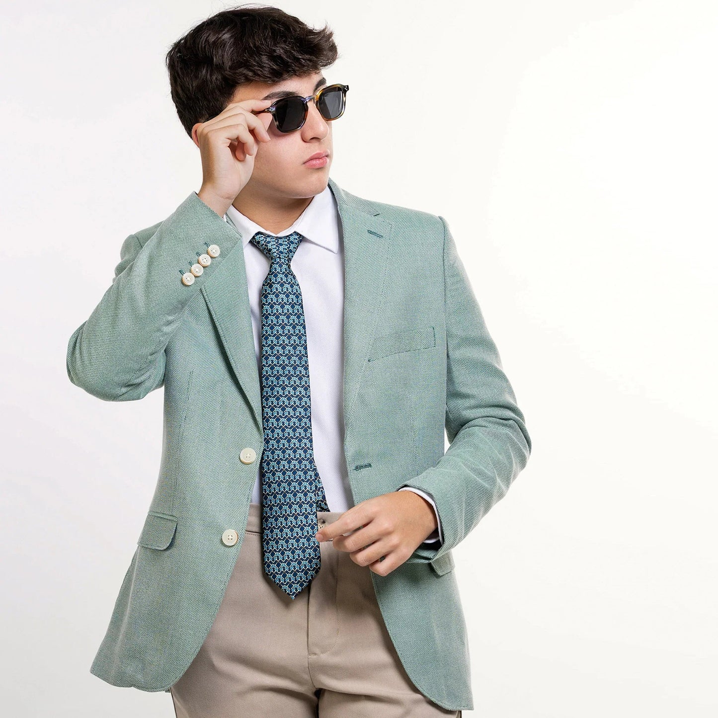 Savinosa · gafas de sol redondas marrones y cristalinas