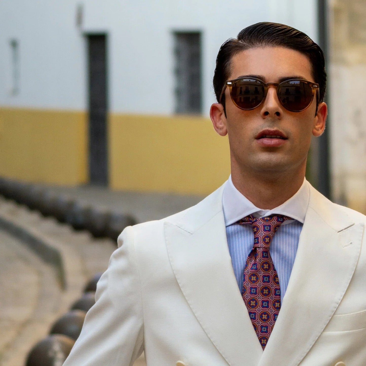 Torimbia · gafas de sol redondas de color naranja cristal con lentes marrones