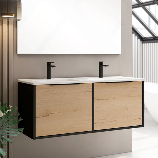 BATHME ONE Mueble de Baño con Lavabo 120 cm Negro