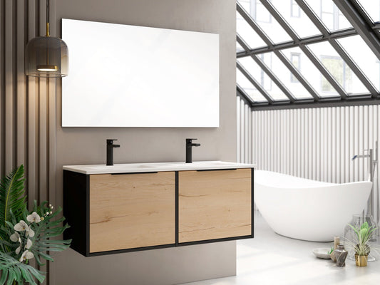 BATHME ONE Conjunto Mueble de Baño Completo 120 cm Negro