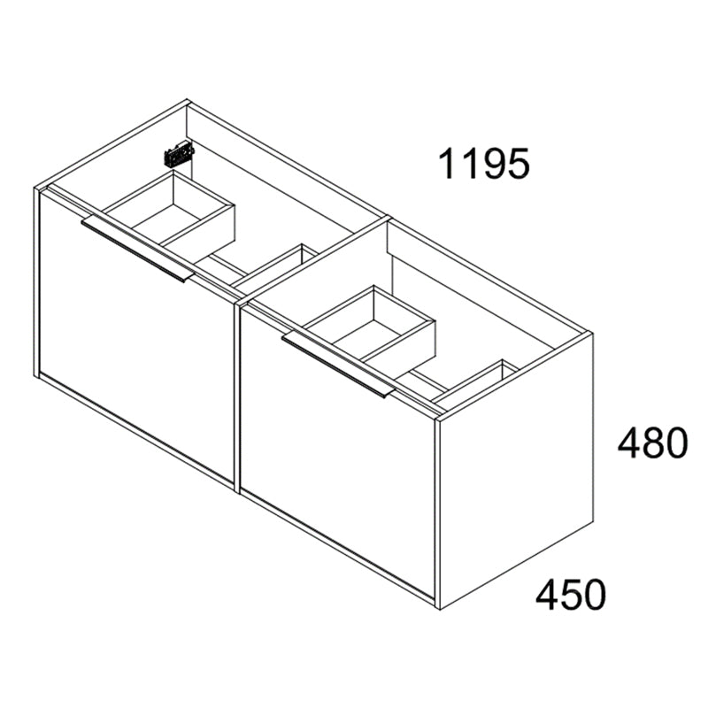 Mueble de Baño Completo 120 cm Blanco con tiradores roble collet
