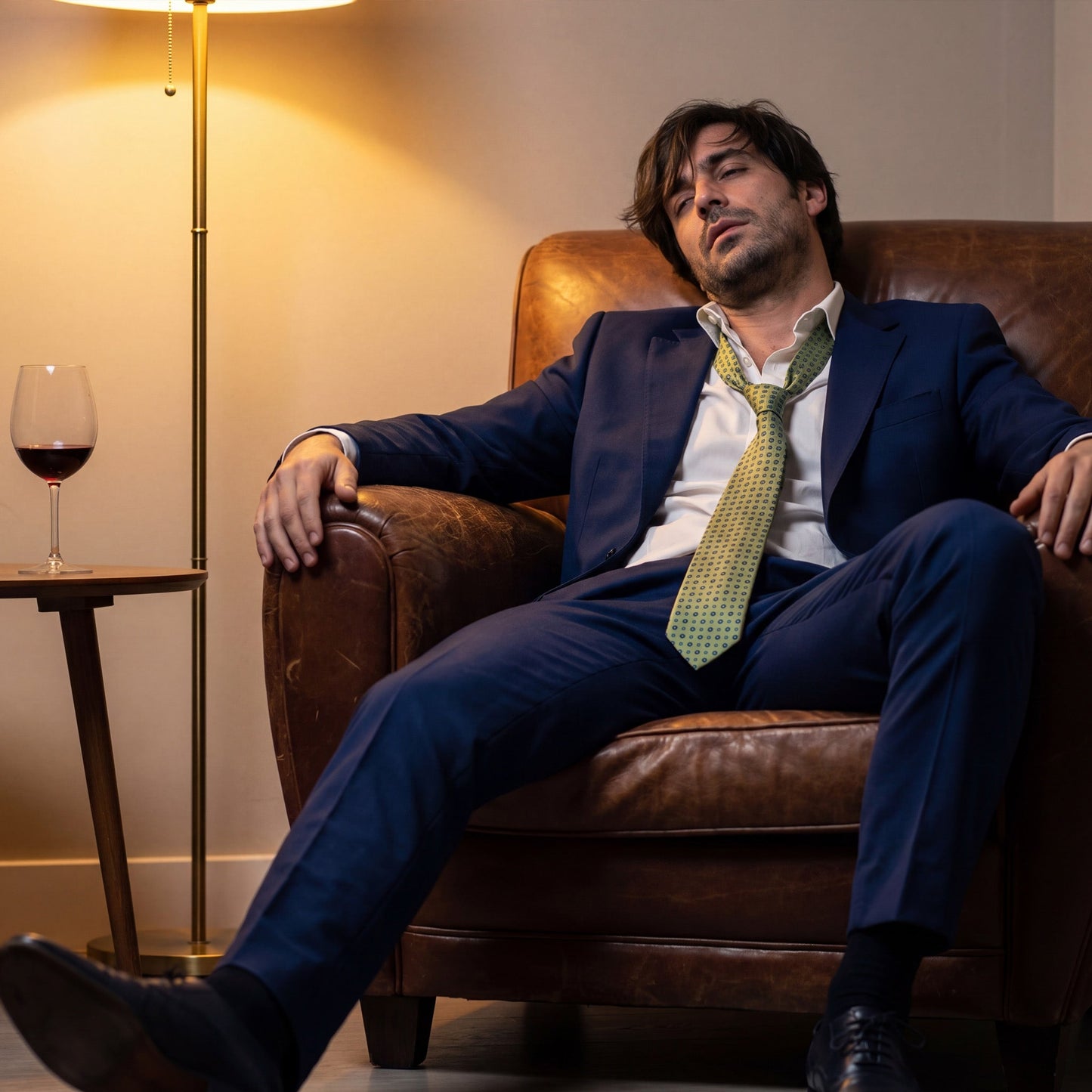 Venezia · corbata estilo italiano verde lima