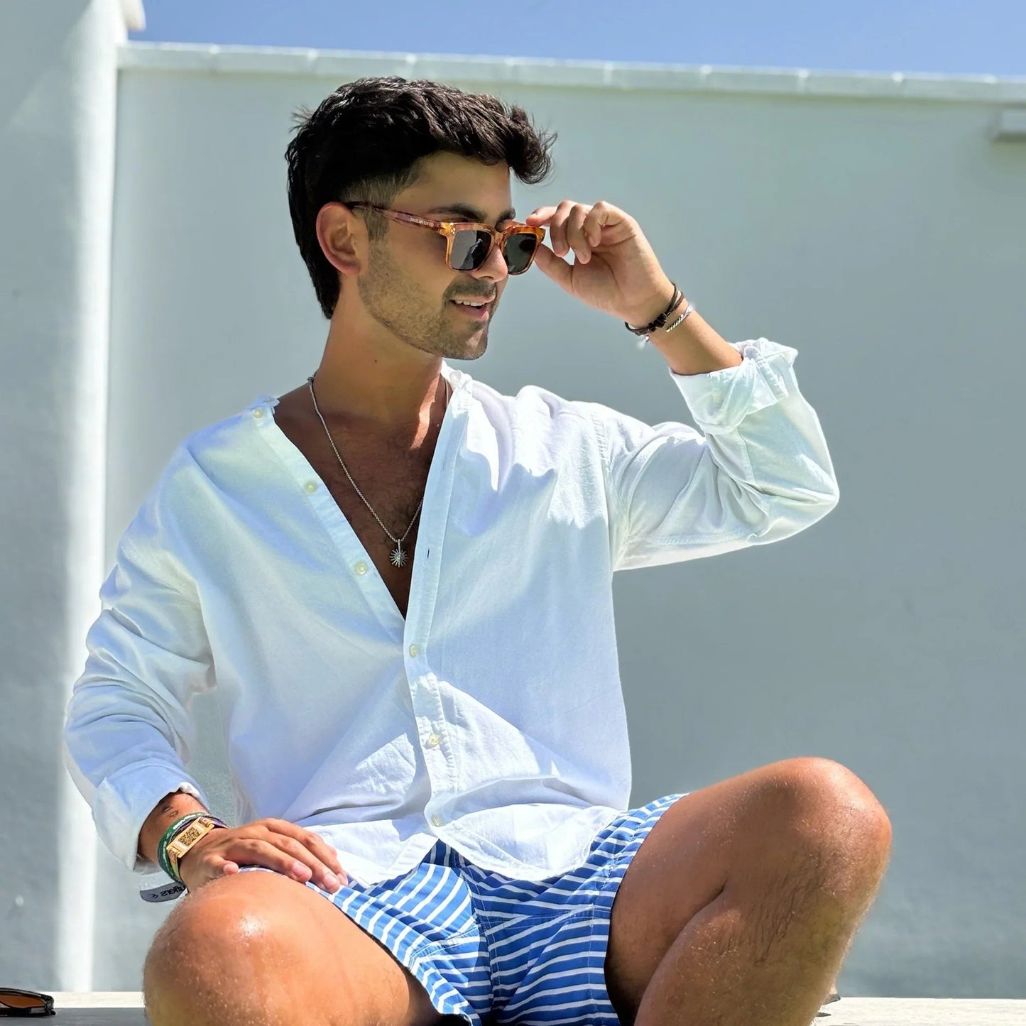 Zarautz · gafas de sol de carey con lentes verdes