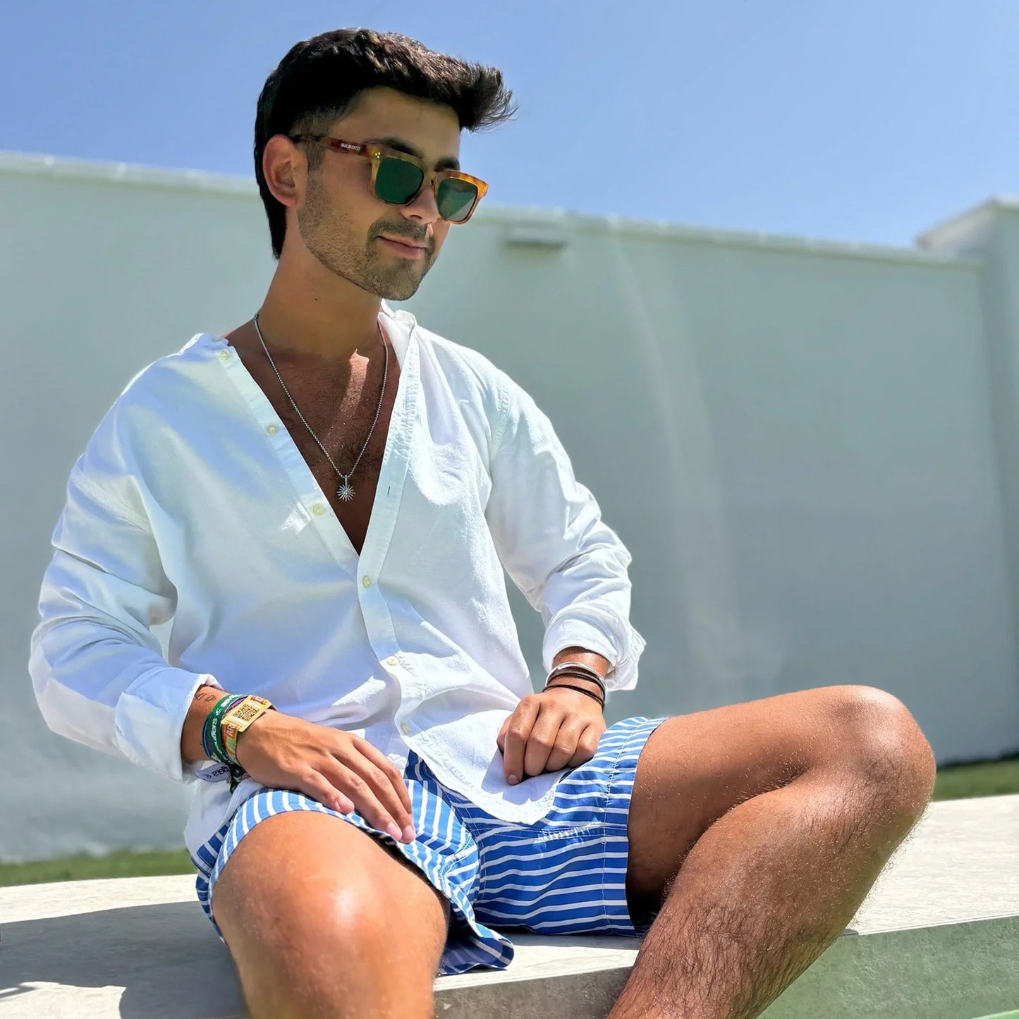 Zarautz · gafas de sol de carey con lentes verdes
